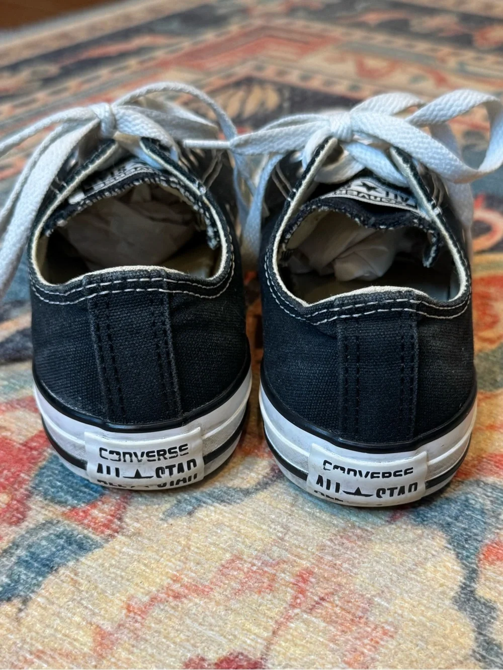 CONVERSE All-Star Kids Black & White Low-Top Canvas Sneakers